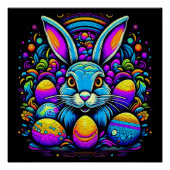 Psychedelic Ostersonne Poster (Vorderseite)