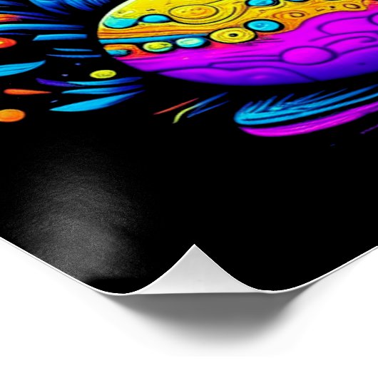 Psychedelic Ostersonne Poster (Ecke)