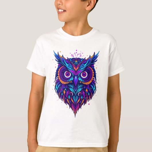 Psychedelic Owl Head T-Shirt (Vorderseite)
