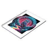 Psychedelic Owl Mandala - Trippy Forest Art Notizblock (Linke Seite)