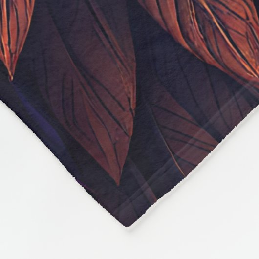 Psychedelic Owl: Neon Mandala Art Fleecedecke (Ecke)