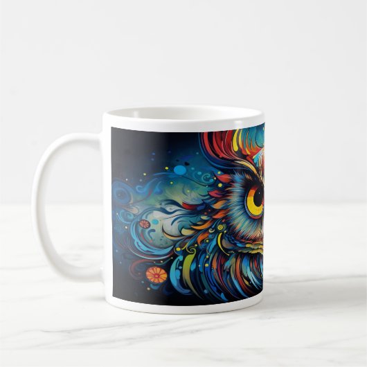 Psychedelic Owls Version 11 Tasse (Links)