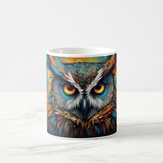 Psychedelic Owls Version 23 Tasse (Mittel)