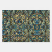 Psychedelic Paisley Crazy Geschenkpapier Set (Vorderseite)