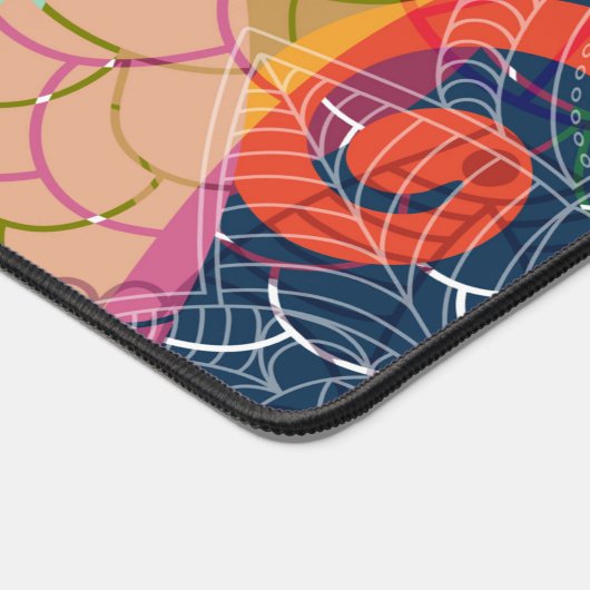 Psychedelic Paisley Design Desk Mat Schreibtischunterlage (Ecke)