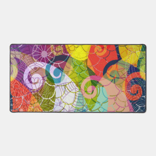 Psychedelic Paisley Design Desk Mat Schreibtischunterlage