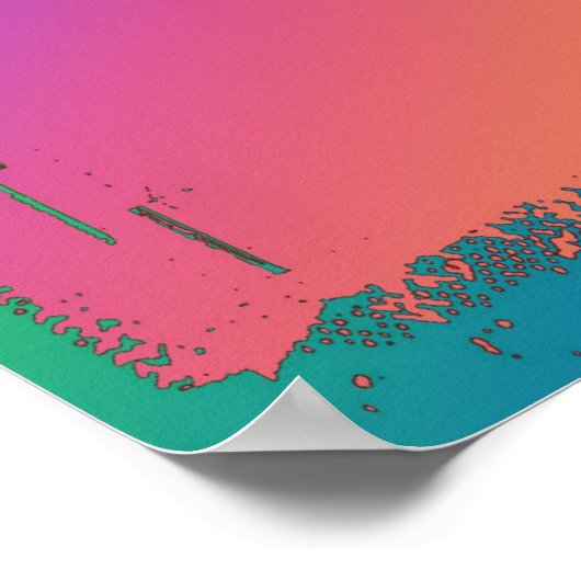 Psychedelic Palm Tree Poster (Ecke)