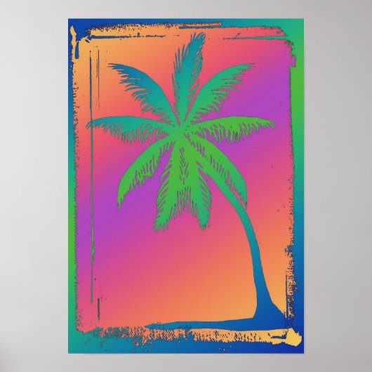 Psychedelic Palm Tree Poster (Vorne)
