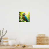 Psychedelic Parrot Art Poster (Küche)