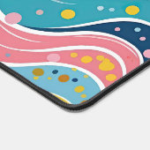 Psychedelic Pastel Rainbow Wave Design Schreibtischunterlage (Ecke)