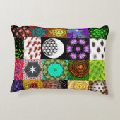 Psychedelic Patchwork Kissen – Colorful Abstract  (Rückseite)