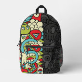 Psychedelic Patterns Bedruckter Rucksack (Vorderseite)