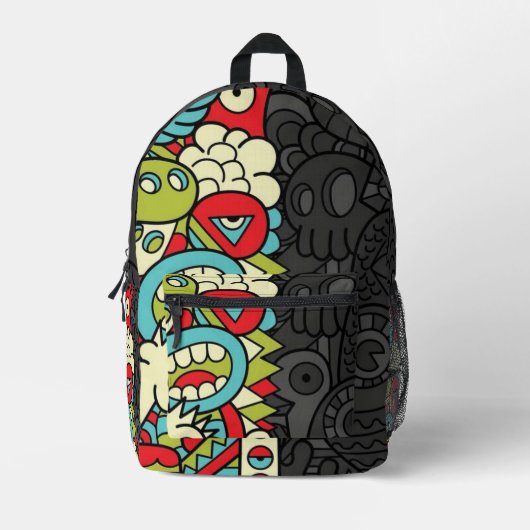 Psychedelic Patterns Bedruckter Rucksack (Vorderseite)