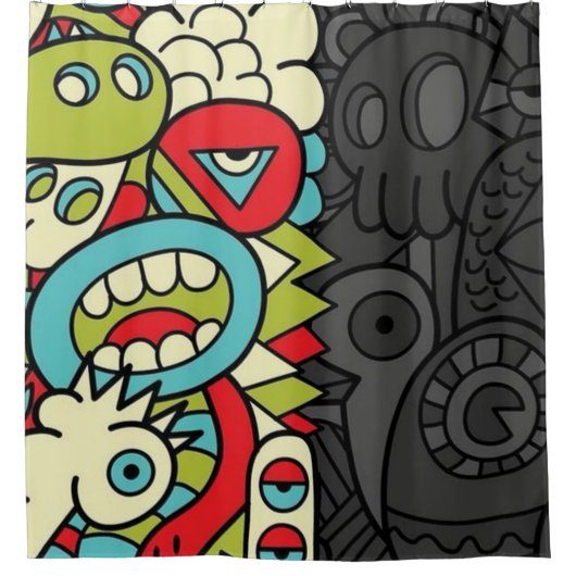 Psychedelic Patterns Duschvorhang (Vorderseite)