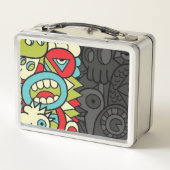 Psychedelic Patterns Metall Brotdose (Rückseite)