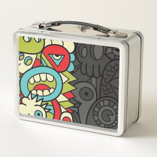 Psychedelic Patterns Metall Brotdose (Rückseite)