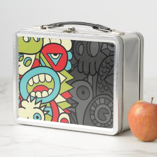 Psychedelic Patterns Metall Brotdose