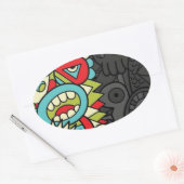 Psychedelic Patterns Ovaler Aufkleber (Umschlag)