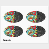 Psychedelic Patterns Ovaler Aufkleber (Blatt)