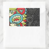 Psychedelic Patterns Rechteckiger Aufkleber (Tasche)