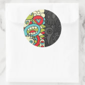Psychedelic Patterns Runder Aufkleber (Tasche)