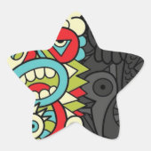 Psychedelic Patterns Stern-Aufkleber (Vorderseite)