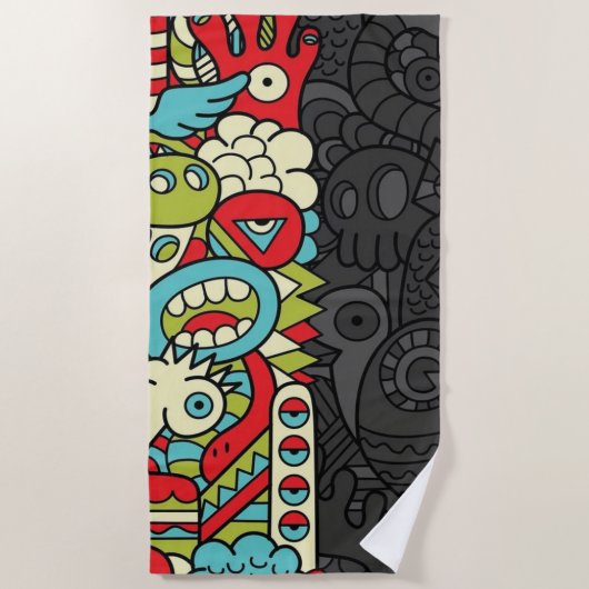 Psychedelic Patterns Strandtuch (Vorderseite)