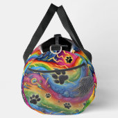 Psychedelic Paw Print Pet Adventure Monogram Duffle Bag (Rechts)