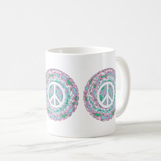 Psychedelic Peace Kaffeetasse (VorderseiteRechts)