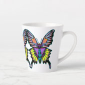 Psychedelic Peace Liebe Music Butterfly Milchtasse (Rechts)