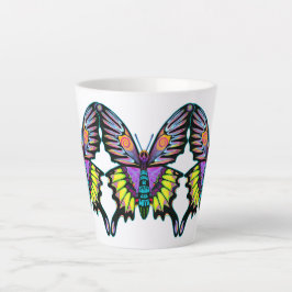 Psychedelic Peace Liebe Music Butterfly Milchtasse