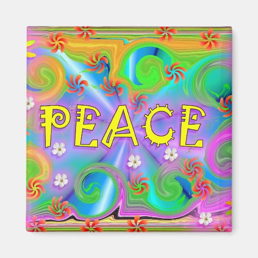 Psychedelic Peace Magnet (Vorne)