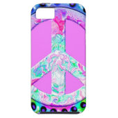 Psychedelic Peace Sign Abstrakt Case-Mate iPhone Hülle (Rückseite)