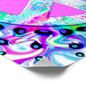 Psychedelic Peace Sign Abstrakt Poster (Ecke)