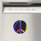 Psychedelic Peace Sign Magnet (In Situ (Geschirrspüler))