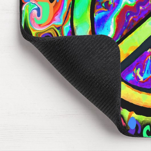 Psychedelic Peace Sign Mousepad (Ecke)