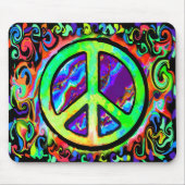 Psychedelic Peace Sign Mousepad (Vorne)