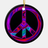 Psychedelic Peace Sign Ornament (Vorne)