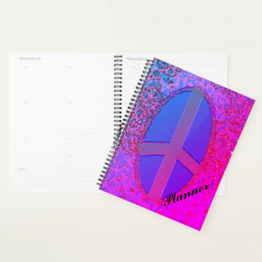 Psychedelic Peace Sign Planner Planer (Anzeige)