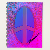 Psychedelic Peace Sign Planner Planer (Vorderseite)