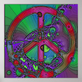 psychedelic peace sign poster (Vorne)