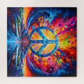 Psychedelic Peace Sign Puzzle (Horizontal)