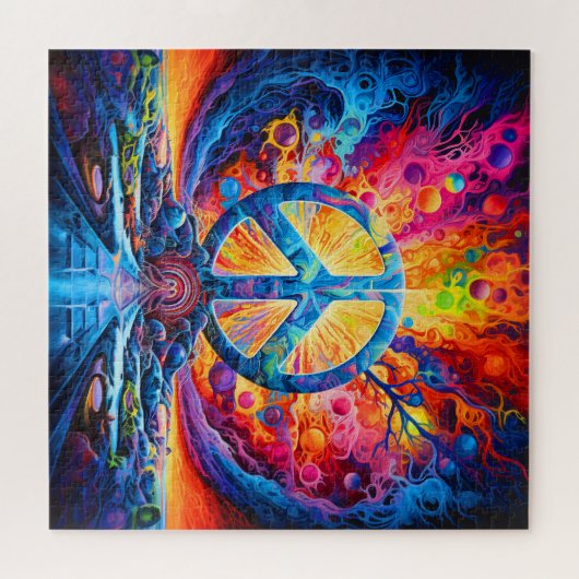 Psychedelic Peace Sign Puzzle (Horizontal)