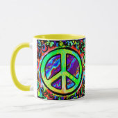 Psychedelic Peace Sign Tasse (Links)