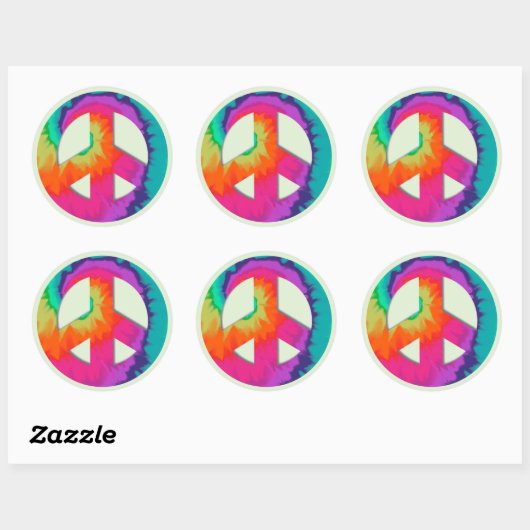 Psychedelic Peace Sticker (Blatt)