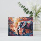 Psychedelic Phant Postkarte (Stehend Vorderseite)