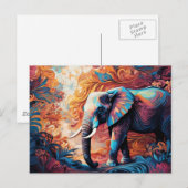 Psychedelic Phant Postkarte (Vorne/Hinten)