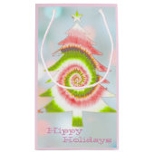 Psychedelic Pine-Geschenktasche Kleine Geschenktüte (Rückseite)