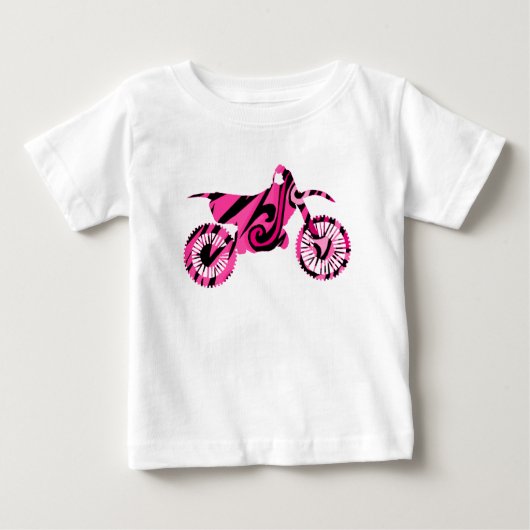 Psychedelic Pink Dirt Bike Baby T-shirt (Vorderseite)