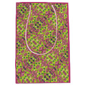 PSYCHEDELIC PINK FLAMINGO GIFT BAG Med Pink Mittlere Geschenktüte (Vorderseite)